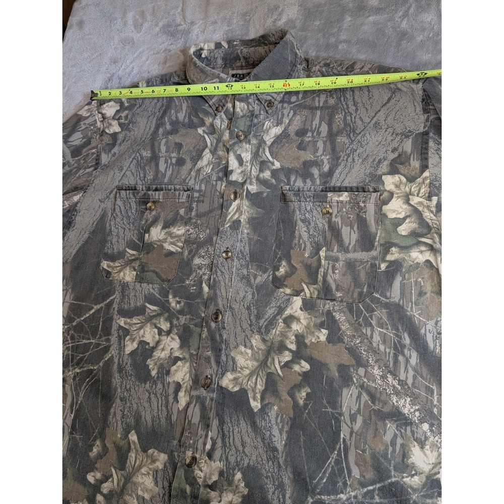 VTG Jerzees Outdoors Mossy Oak Break Up Long Sleeve Button Up Men's 2XL USA - Picture 4 of 7